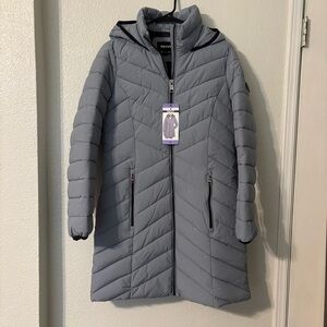DKNY Light Gray Puffer Jacket